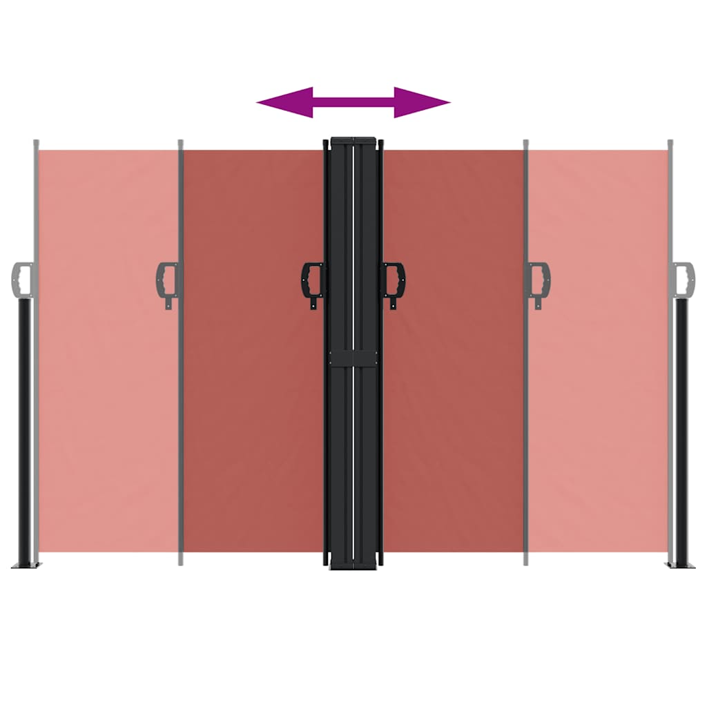vidaXL Retractable Side Awning Terracotta 160x1200 cm