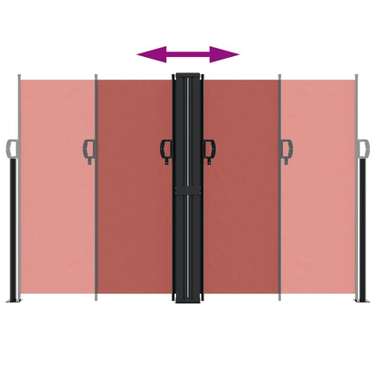 vidaXL Retractable Side Awning Terracotta 160x1200 cm