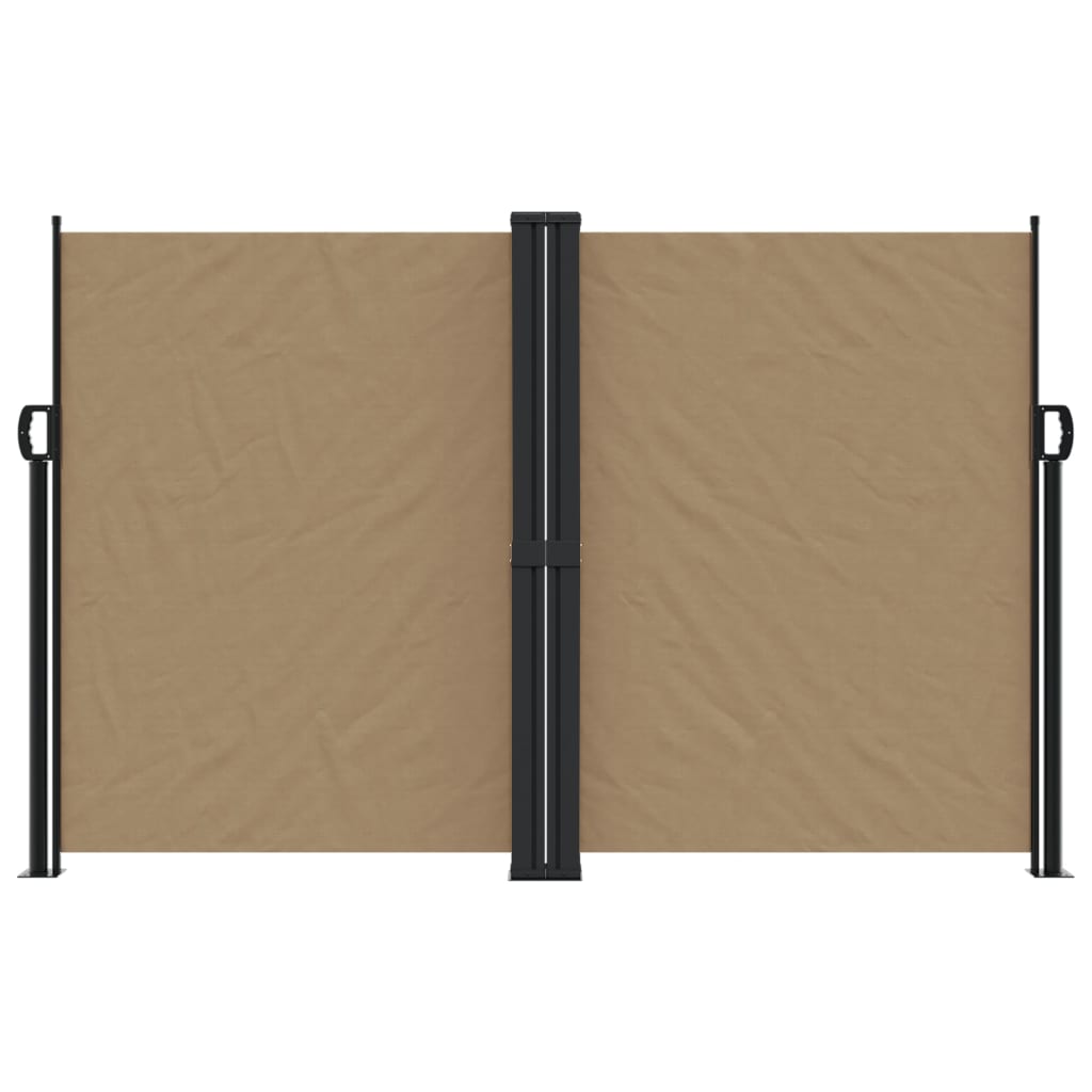 vidaXL Retractable Side Awning Taupe 160x1200 cm