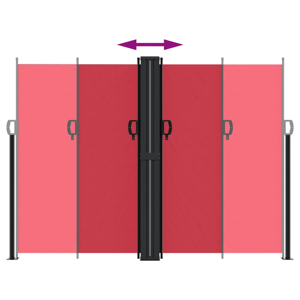 vidaXL Retractable Side Awning Red 180x1200 cm