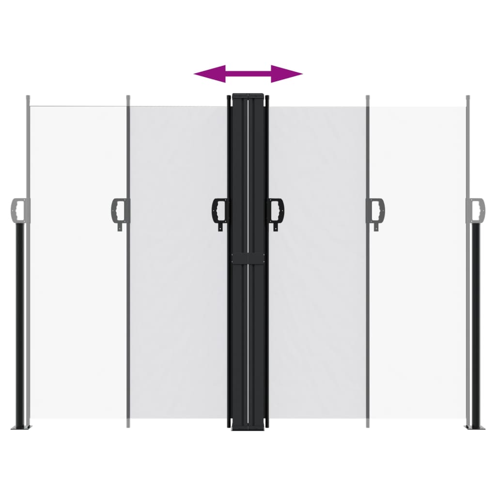 vidaXL Retractable Side Awning White 180x1200 cm