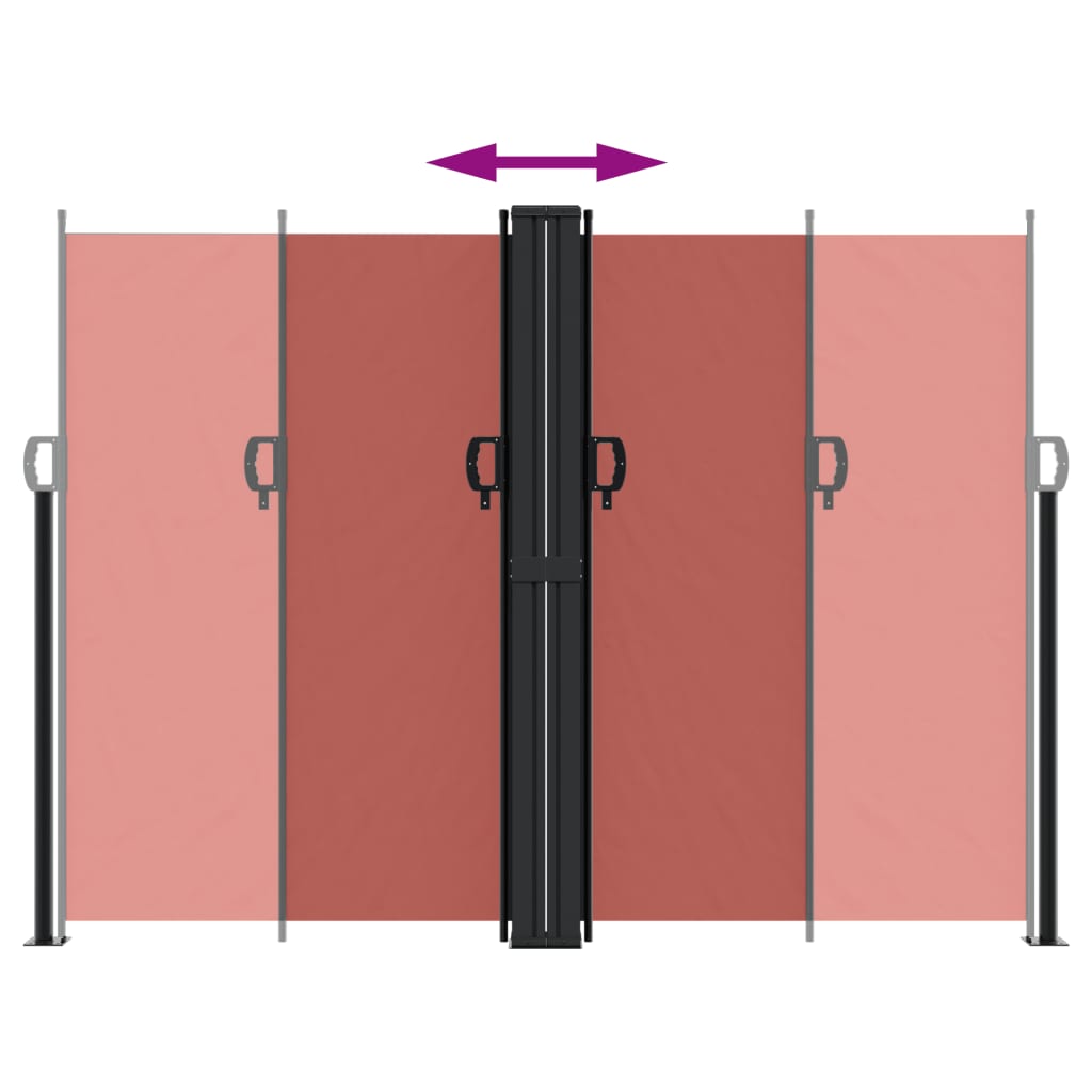 vidaXL Retractable Side Awning Terracotta 180x1200 cm