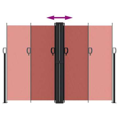 vidaXL Retractable Side Awning Terracotta 180x1200 cm