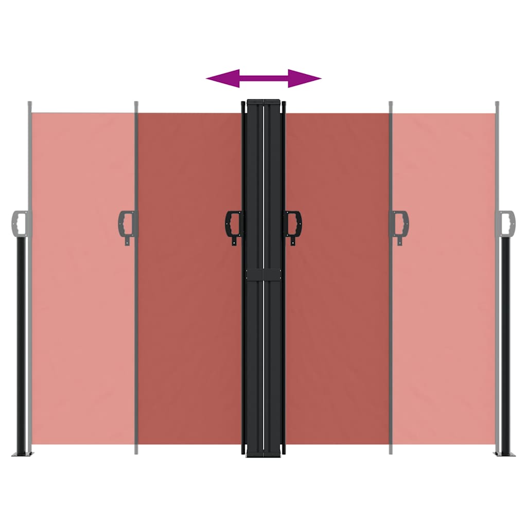 vidaXL Retractable Side Awning Terracotta 180x1200 cm
