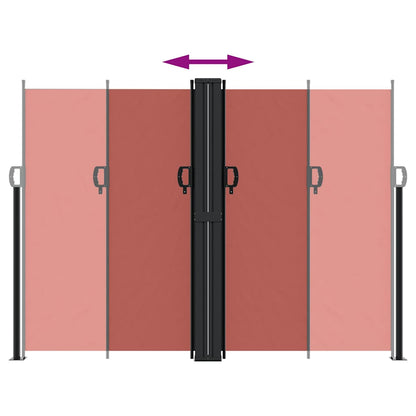 vidaXL Retractable Side Awning Terracotta 180x1200 cm