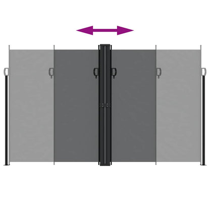 vidaXL Retractable Side Awning Black 200x1200 cm