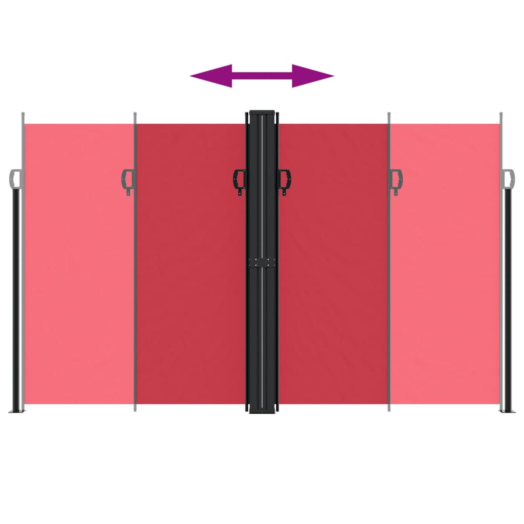 vidaXL Retractable Side Awning Red 200x1200 cm
