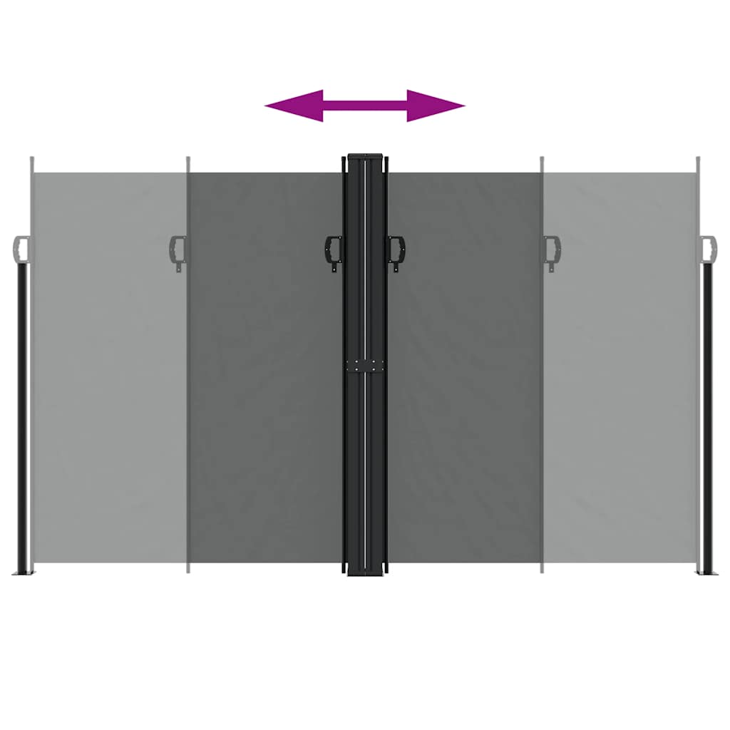 vidaXL Retractable Side Awning Anthracite 200x1200 cm