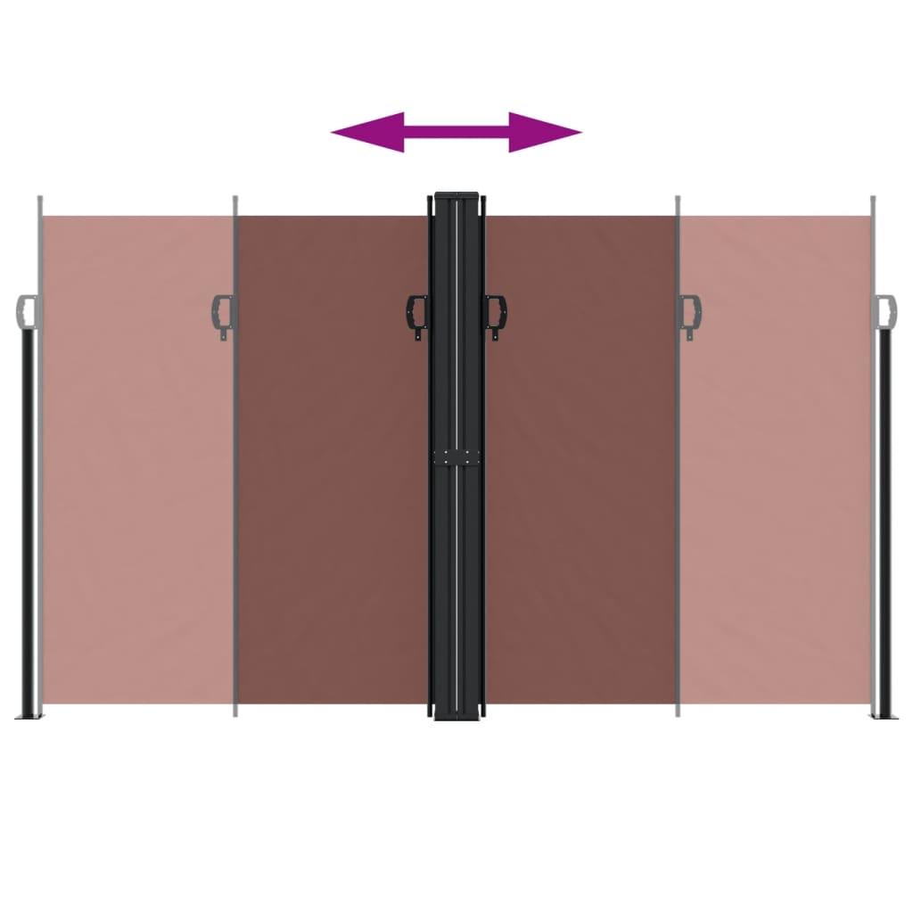 vidaXL Retractable Side Awning Brown 200x1200 cm