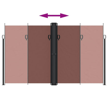 vidaXL Retractable Side Awning Brown 200x1200 cm