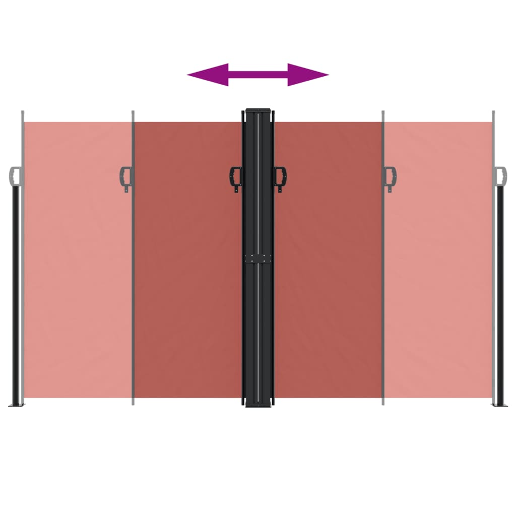 vidaXL Retractable Side Awning Terracotta 200x1200 cm