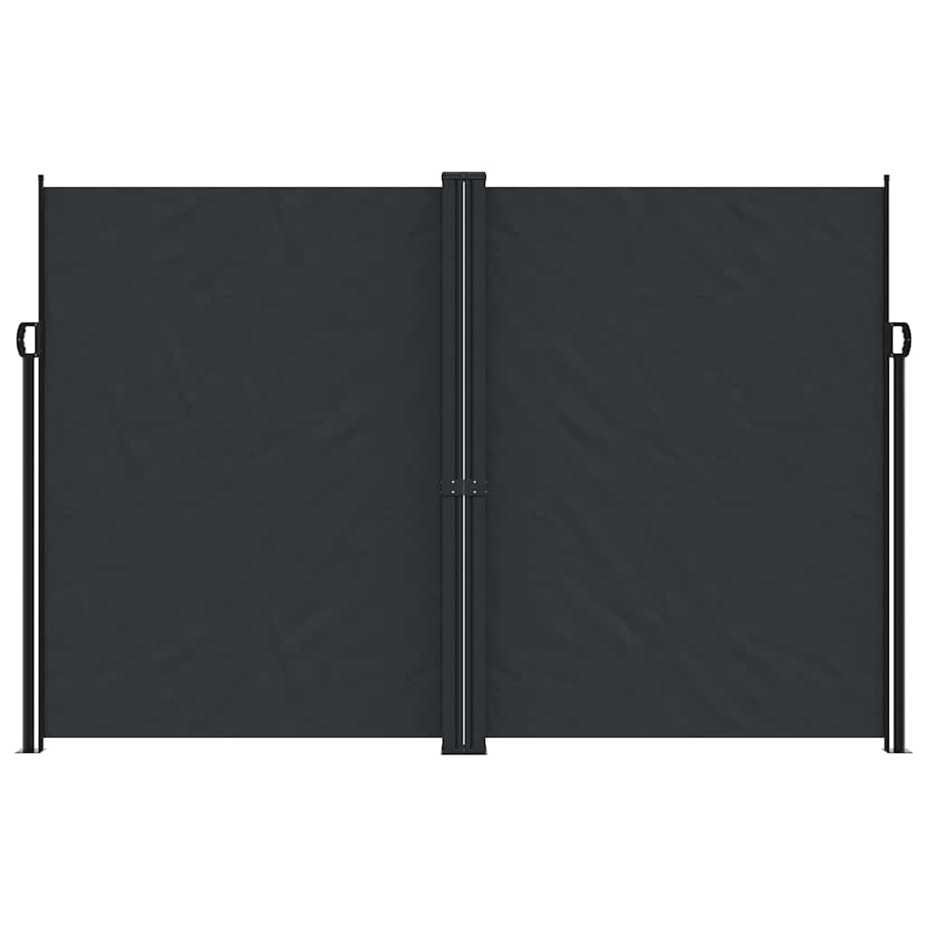 vidaXL Retractable Side Awning Black 220x1200 cm