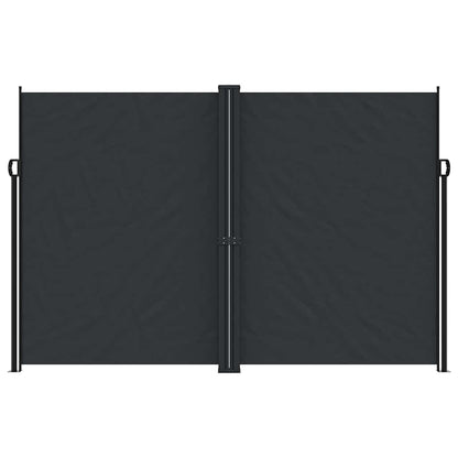 vidaXL Retractable Side Awning Black 220x1200 cm