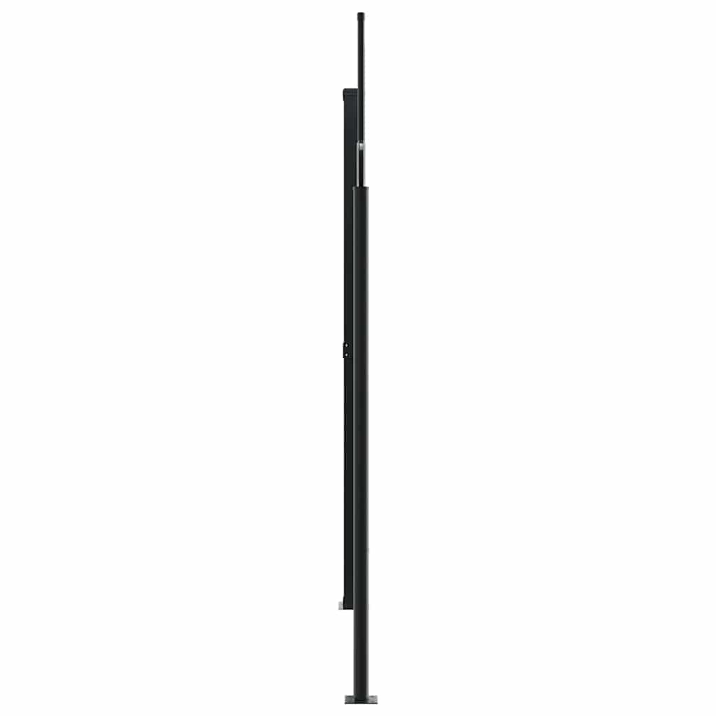 vidaXL Retractable Side Awning Black 220x1200 cm