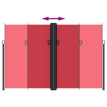 vidaXL Retractable Side Awning Red 220x1200 cm