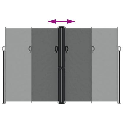 vidaXL Retractable Side Awning Anthracite 220x1200 cm
