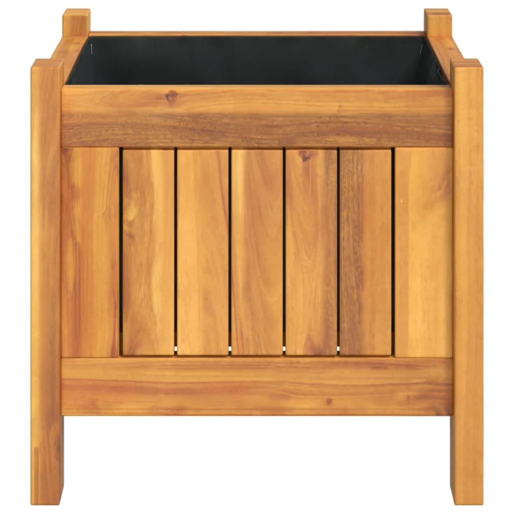 vidaXL Garden Planter with Liner 31x31x30 cm Solid Wood Acacia