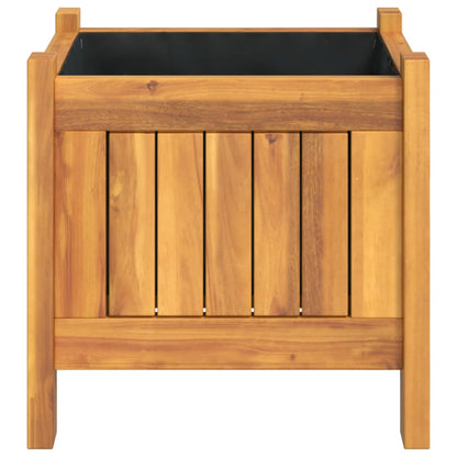 vidaXL Garden Planter with Liner 31x31x30 cm Solid Wood Acacia