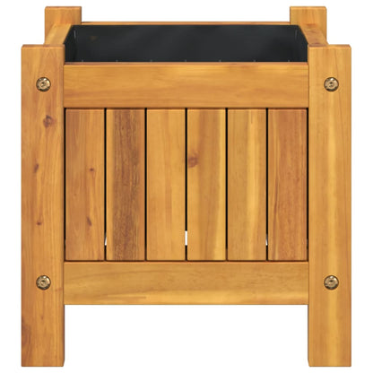 vidaXL Garden Planter with Liner 31x31x30 cm Solid Wood Acacia