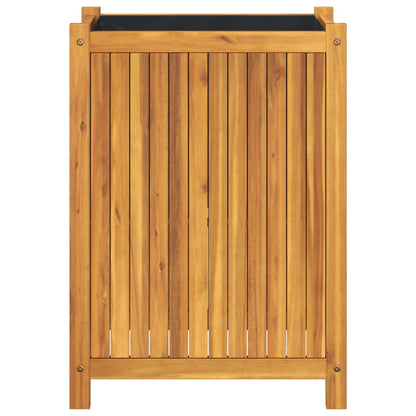 vidaXL Garden Planter with Liner 54x31x75 cm Solid Wood Acacia