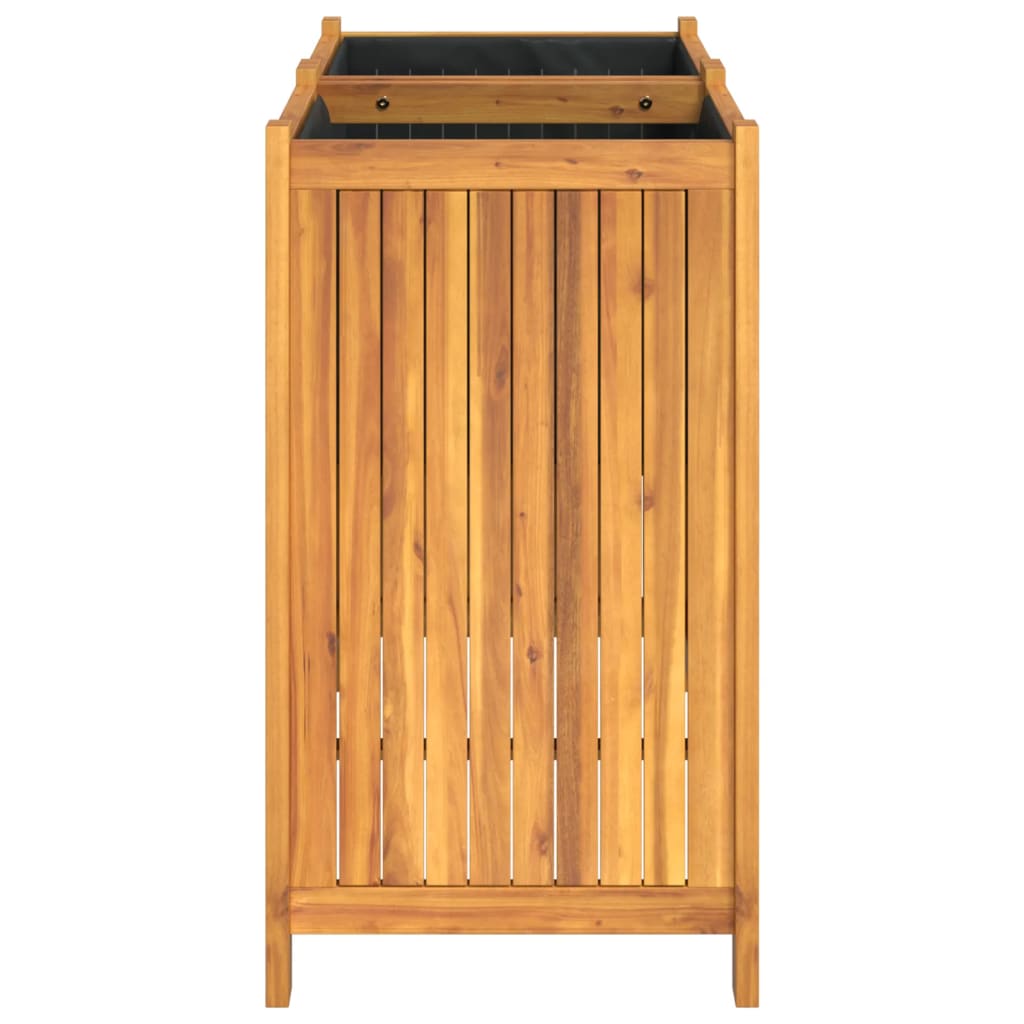 vidaXL Garden Planter with Liner 84x42x75 cm Solid Wood Acacia