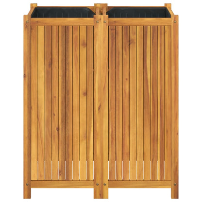 vidaXL Garden Planter with Liner 84x42x100 cm Solid Wood Acacia