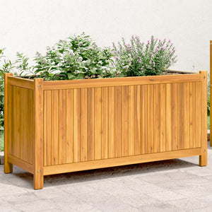 vidaXL Garden Planter with Liner 99.5x38x50 cm Solid Wood Acacia