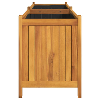 vidaXL Garden Planter with Liner 153x38.5x50 cm Solid Wood Acacia