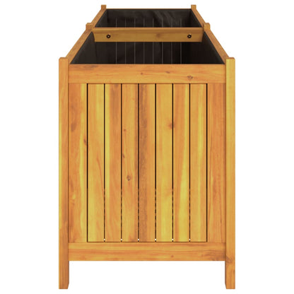 vidaXL Garden Planter with Liner 199x38.5x50 cm Solid Wood Acacia