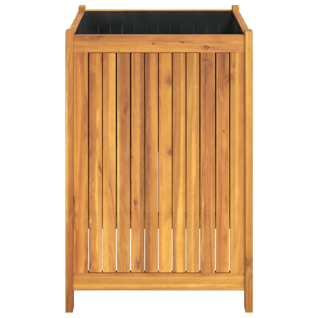 vidaXL Garden Planter with Liner 50x50x75 cm Solid Wood Acacia