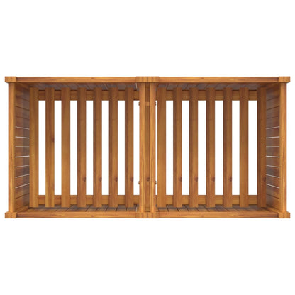 vidaXL Garden Planter with Liner 100x50x75 cm Solid Wood Acacia