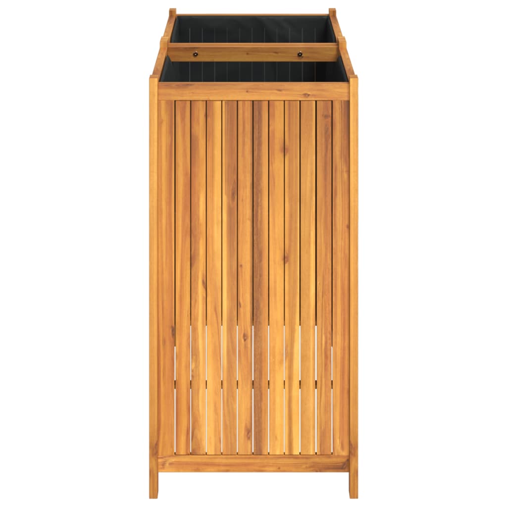 vidaXL Garden Planter with Liner 100x50x100 cm Solid Wood Acacia