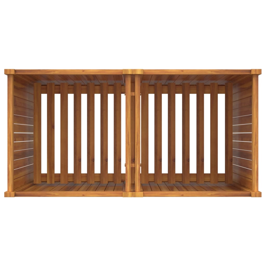 vidaXL Garden Planter with Liner 100x50x100 cm Solid Wood Acacia