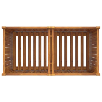 vidaXL Garden Planter with Liner 100x50x100 cm Solid Wood Acacia