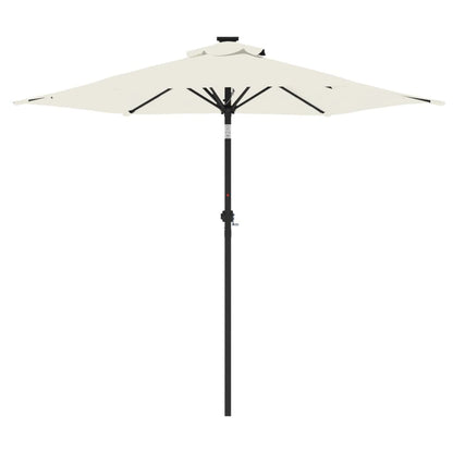 vidaXL Garden Parasol with Steel Pole White 225x225x212 cm