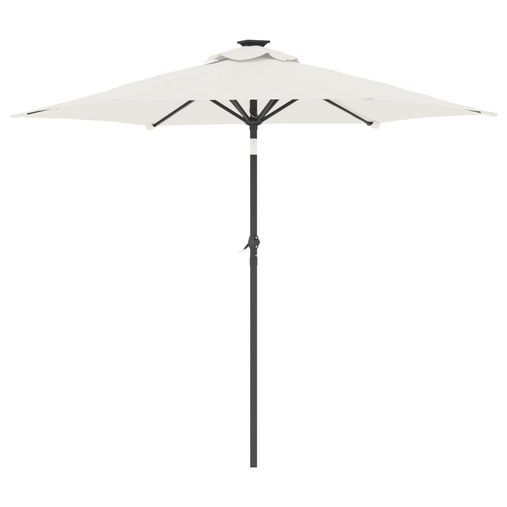 vidaXL Garden Parasol with Steel Pole White 225x225x212 cm