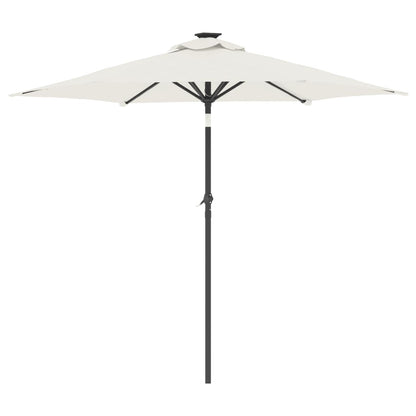 vidaXL Garden Parasol with Steel Pole White 225x225x212 cm