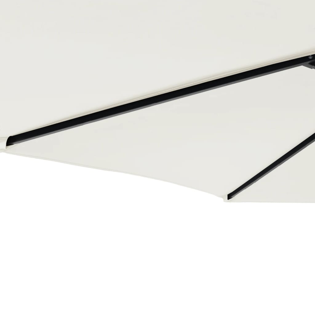 vidaXL Garden Parasol with Steel Pole White 225x225x212 cm