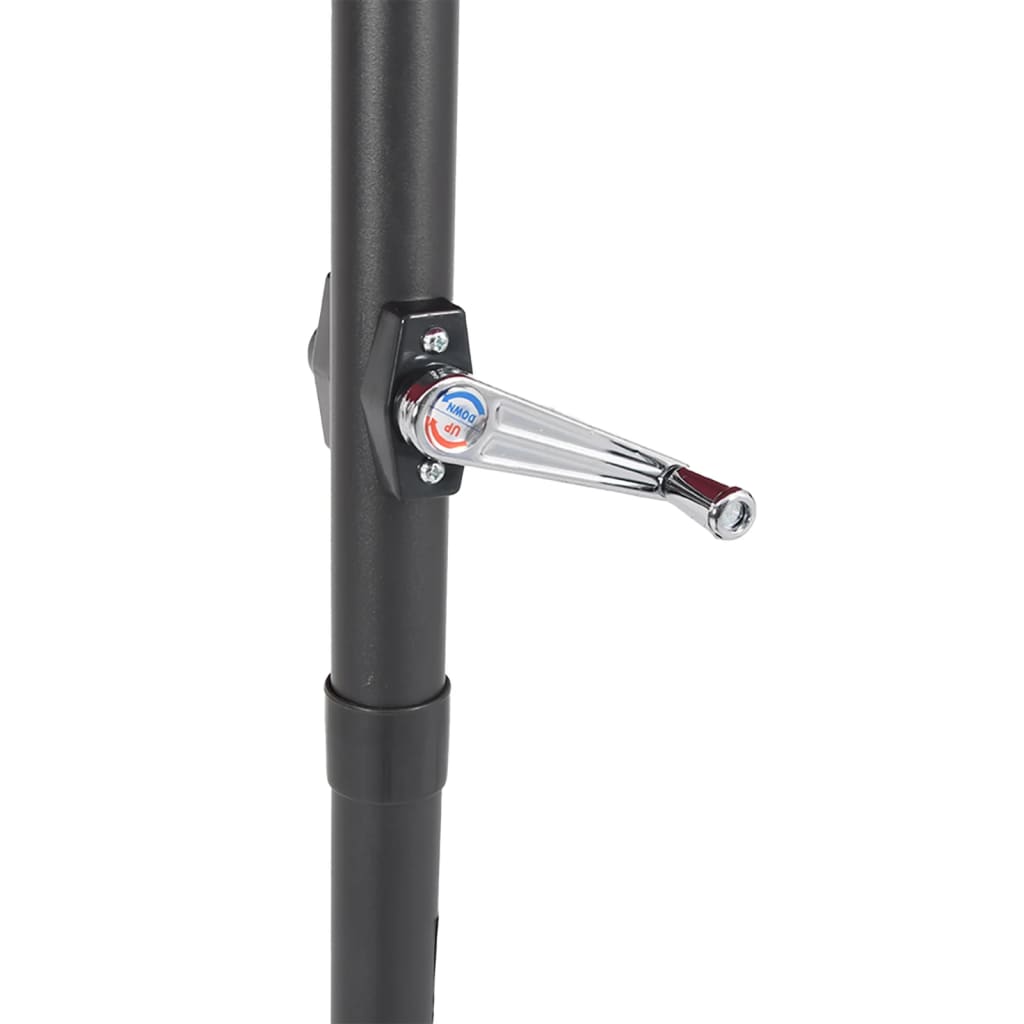 vidaXL Garden Parasol with LEDs&Steel Pole Anthracite 225x225x212cm