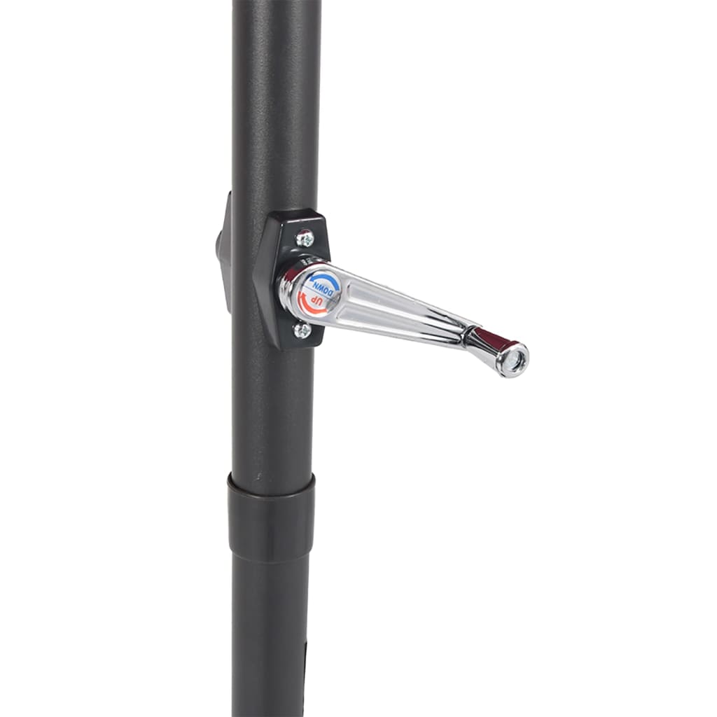 vidaXL Garden Parasol with LEDs&Steel Pole Azure Blue 225x225x212cm