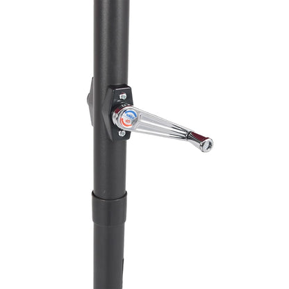 vidaXL Garden Parasol with LEDs&Steel Pole Azure Blue 225x225x212cm