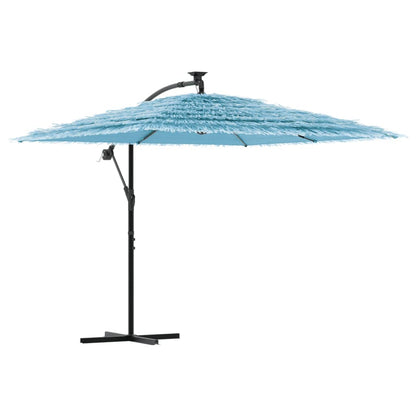 vidaXL Garden Parasol with Steel Pole Blue 246x246x230 cm