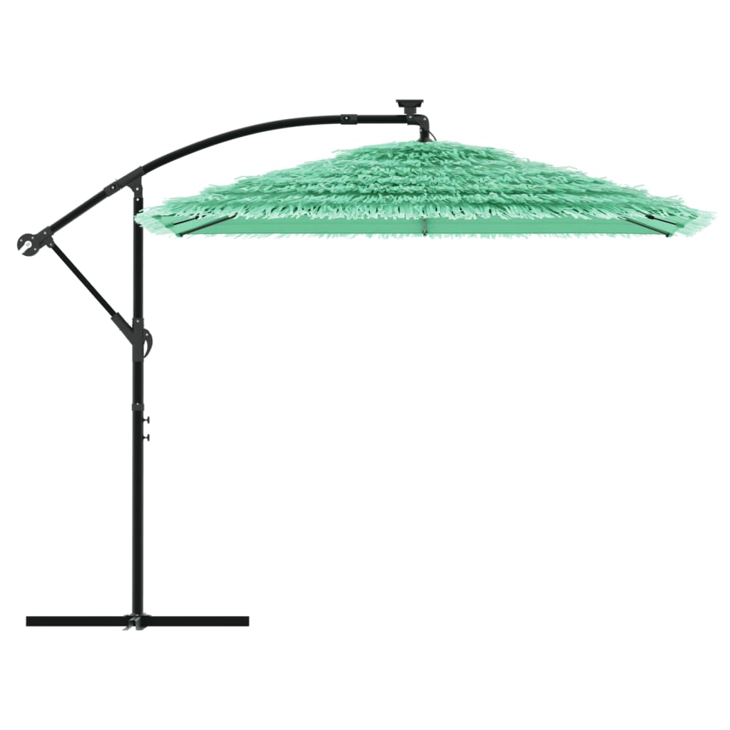 vidaXL Garden Parasol with Steel Pole Green 246x246x230 cm