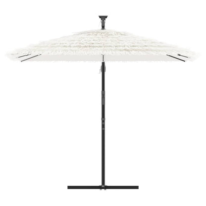 vidaXL Garden Parasol with Steel Pole White 246x246x230 cm