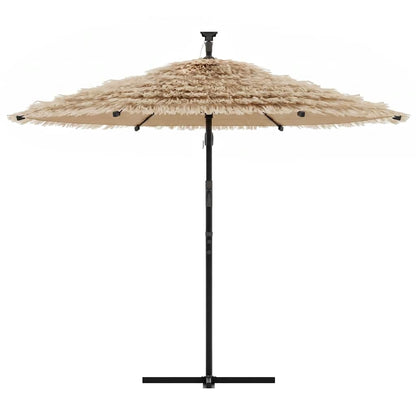 vidaXL Garden Parasol with Steel Pole Brown 269x269x235 cm
