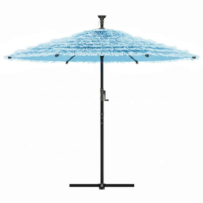 vidaXL Garden Parasol with Steel Pole Blue 269x269x235 cm