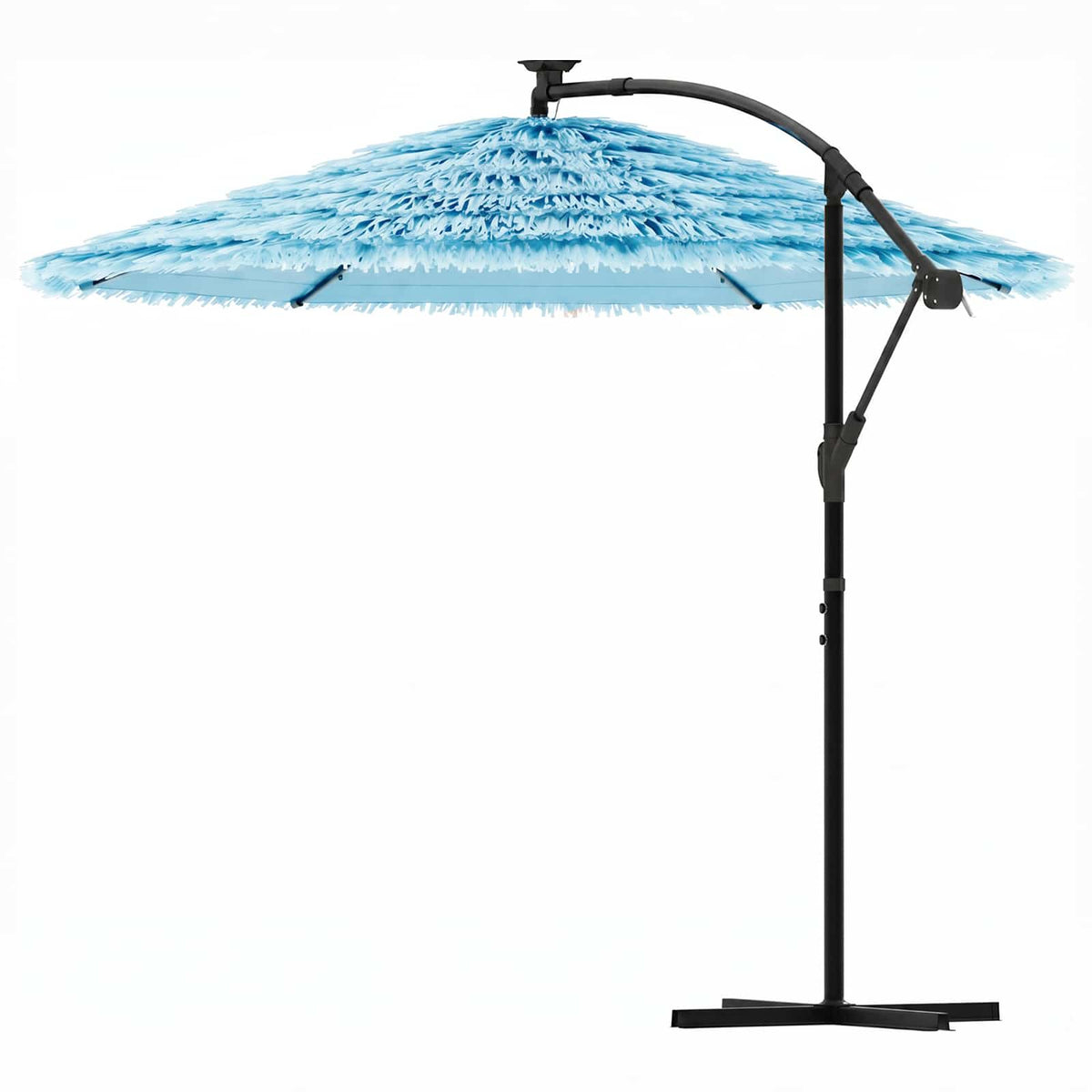 vidaXL Garden Parasol with Steel Pole Blue 269x269x235 cm