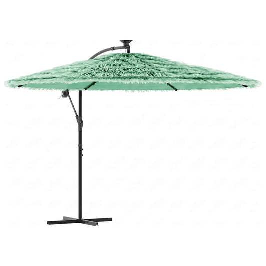 vidaXL Garden Parasol with Steel Pole Green 269x269x235 cm