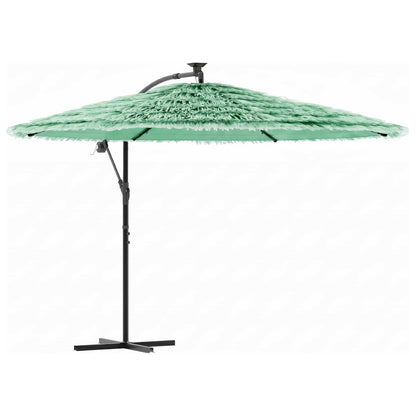 vidaXL Garden Parasol with Steel Pole Green 269x269x235 cm