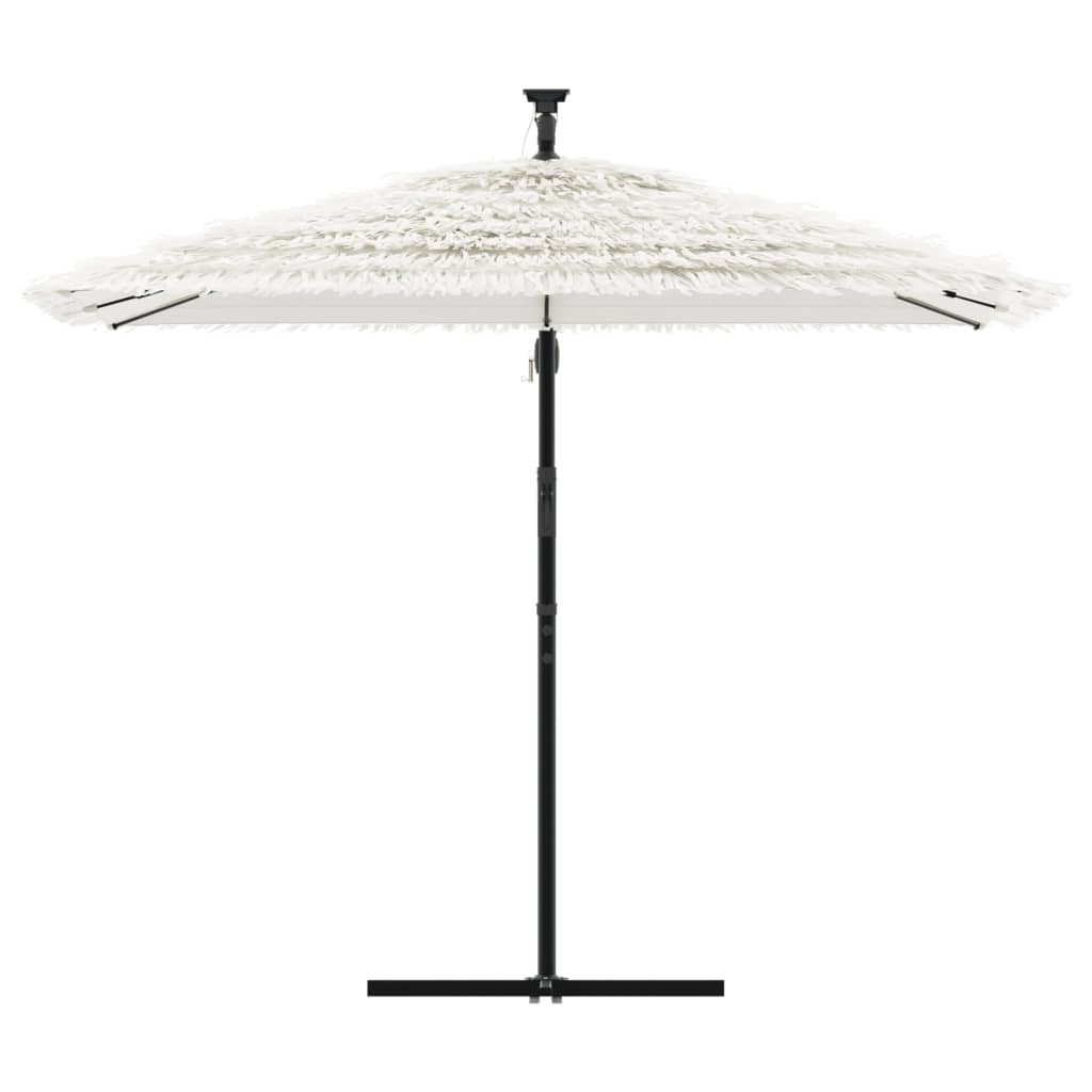 vidaXL Garden Parasol with Steel Pole White 269x269x235 cm